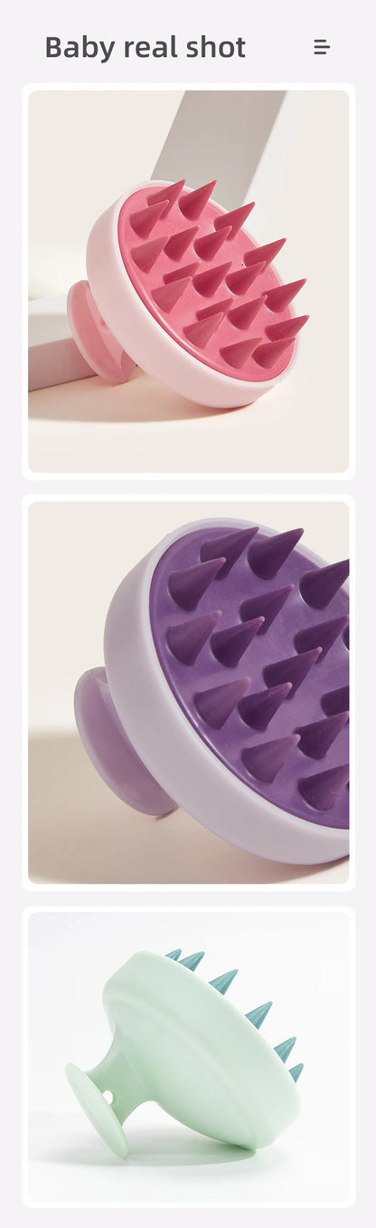 Scalp Massage Shampoo Brush – Silicone Hair Scrubber